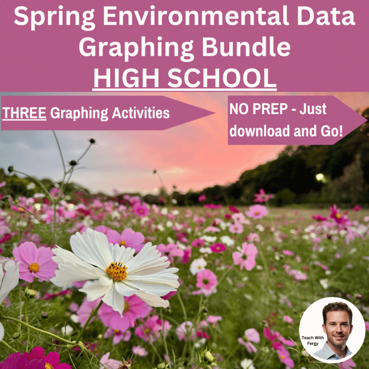 Spring Environmental Data Analysis Graphing Bundle | HIGH SCHOOL | Seasons
