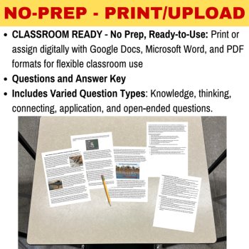 Human Impact & Sustainability - 13 Reading Comprehension Bundle | Grade 8 and Up, image 3