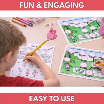 Valentine’s Day Escape Room Game, Printable Reading, Math Puzzles with Craft, image 4