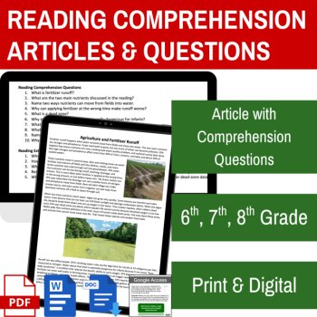 Human Impact & Sustainability - 13 Reading Article Bundle - 6th 7th 8th Grade, image 2