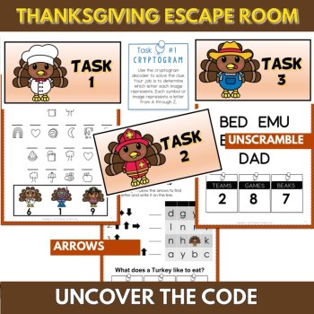 Thanksgiving Escape Room | Trouble Turkey Disguise Craft and Printable Game, image 2