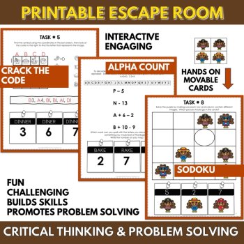 Thanksgiving Escape Room | Trouble Turkey Disguise Craft and Printable Game, image 4