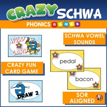 Schwa Sound Card Game, Editable Phonics Vowel Activity, Decoding & Syllables, image 2