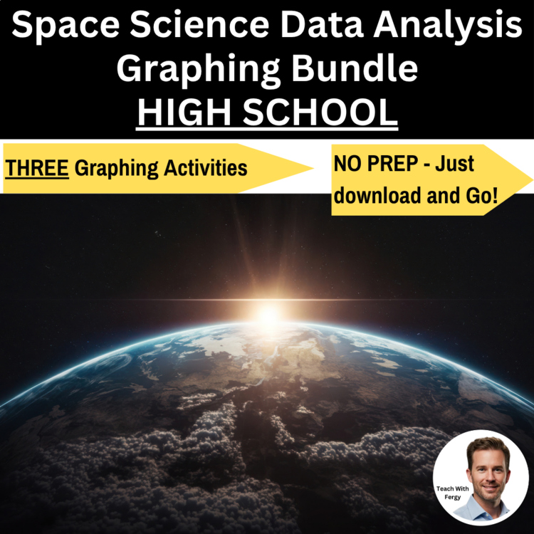 Space Science Data Analysis Graphing Bundle | HIGH SCHOOL | Stars, Distances