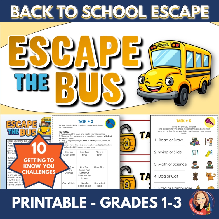 Back to School Escape Room Getting to Know You Icebreaker & Team Building Game
