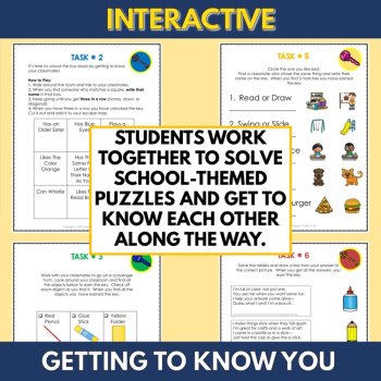 Back to School Escape Room Getting to Know You Icebreaker & Team Building Game, image 3