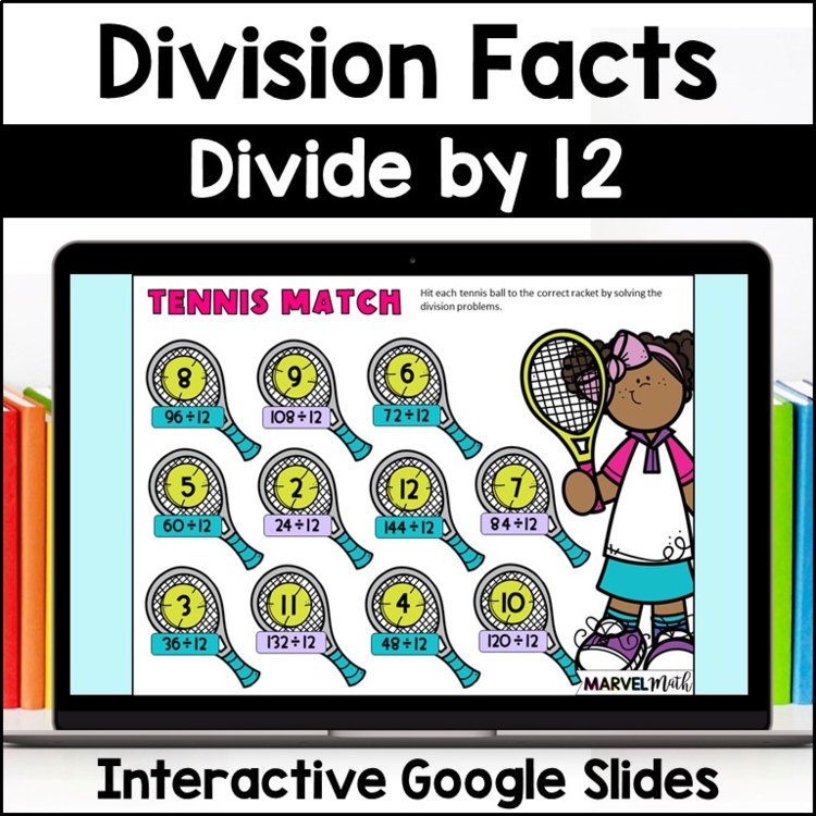 ÷ 12 FUN Division Facts Practice - Digital Activities - Division Fluency