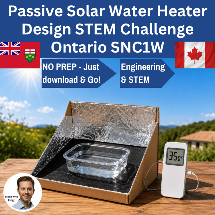 Passive Solar Water Heater Design Challenge | SNC1D/SNC1W STEM Activity