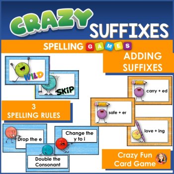 Editable Spelling Rules for Adding Suffixes Game with Flashcards, image 3