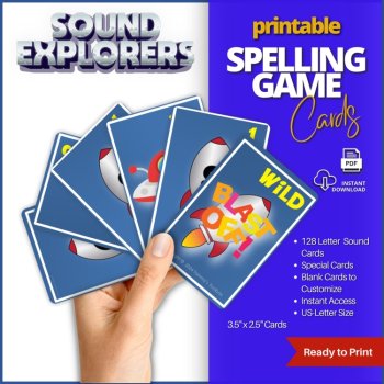 Phonics Spelling Word Game | Word Building Centers & Letter Sound Activities, image 3
