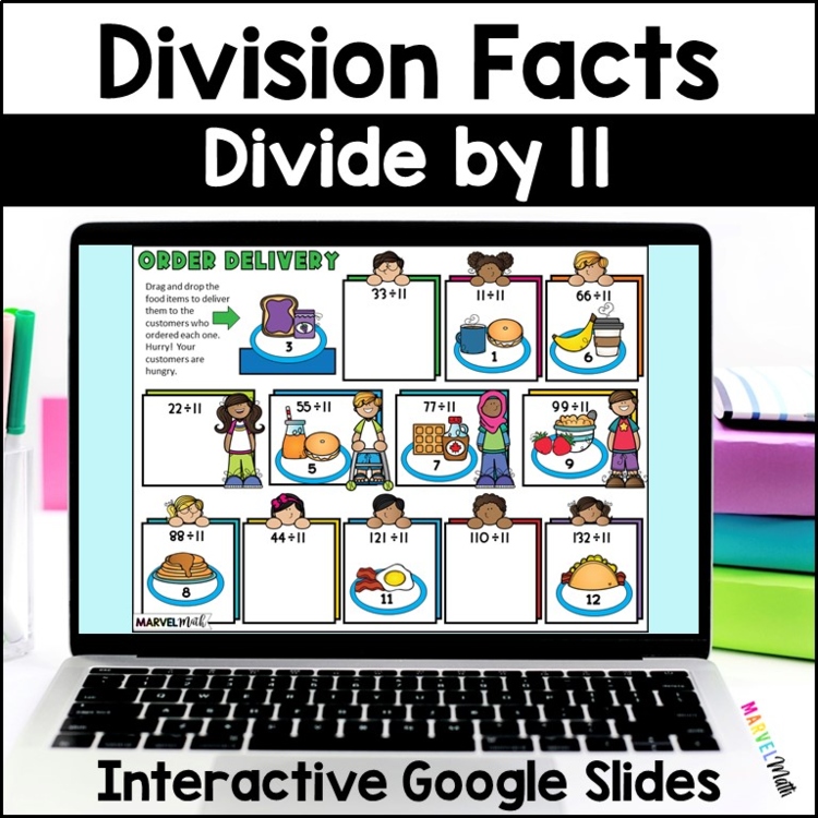 ÷ 11 FUN Division Facts Practice Slides­ - Digital Activities - Division Fluency