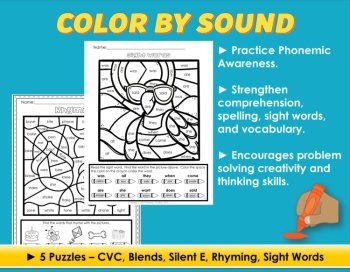 Summer Phonics Review Activities, Summer Coloring Pages, Puzzles, Worksheets, image 2