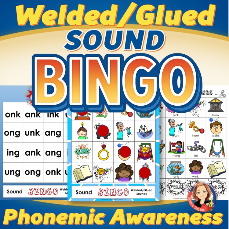 Welded Glued Sounds Phonics Bingo Game, Phonemic Awareness Practice