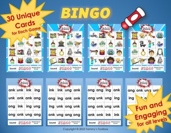 Welded Glued Sounds Phonics Bingo Game, Phonemic Awareness Practice, image 3