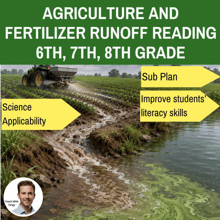 Agriculture and Fertilizer Runoff Reading | 6th, 7th, 8th | Runoff and Leaching