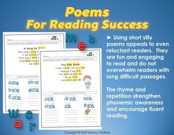Welded and Glued Sound Decodable Poems, Worksheets, and Passages, image 2