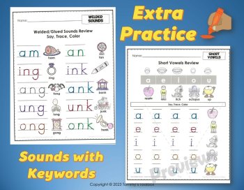 Welded and Glued Sound Decodable Poems, Worksheets, and Passages, image 3
