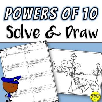 Exponents & Powers of 10 Solve & Draw Bundle, image 2