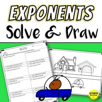 Exponents & Powers of 10 Solve & Draw Bundle, image 3