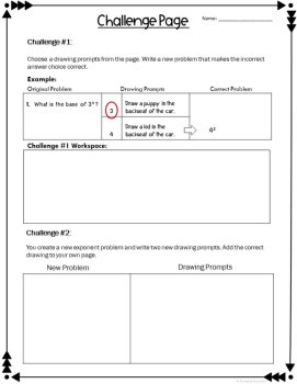 Exponents Solve & Draw Practice and Review, image 4