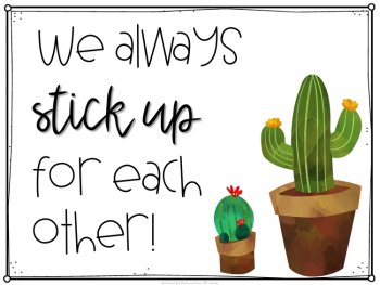 Watercolor Cactus Posters Positive Growth Mindset, image 2
