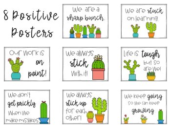 Cactus Posters  Positive Growth Mindset, image 3