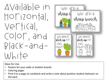 Cactus Posters  Positive Growth Mindset, image 4