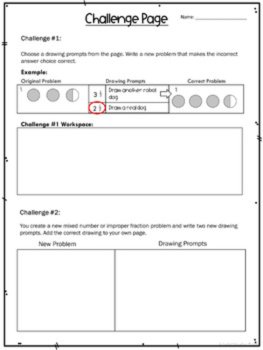 Improper Fractions & Mixed Numbers Color by Answer — Creative Math Coloring, image 4