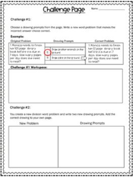 Long Division Word Problem Worksheets | Color by Answer Math | Division Practice, image 4