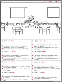 Decimal Operations Multiplying and Dividing Decimals Coloring Activity, image 3