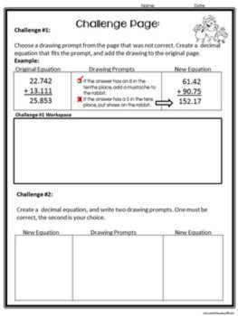 Decimal Operations Adding and Subtracting Decimals Coloring Activity, image 4