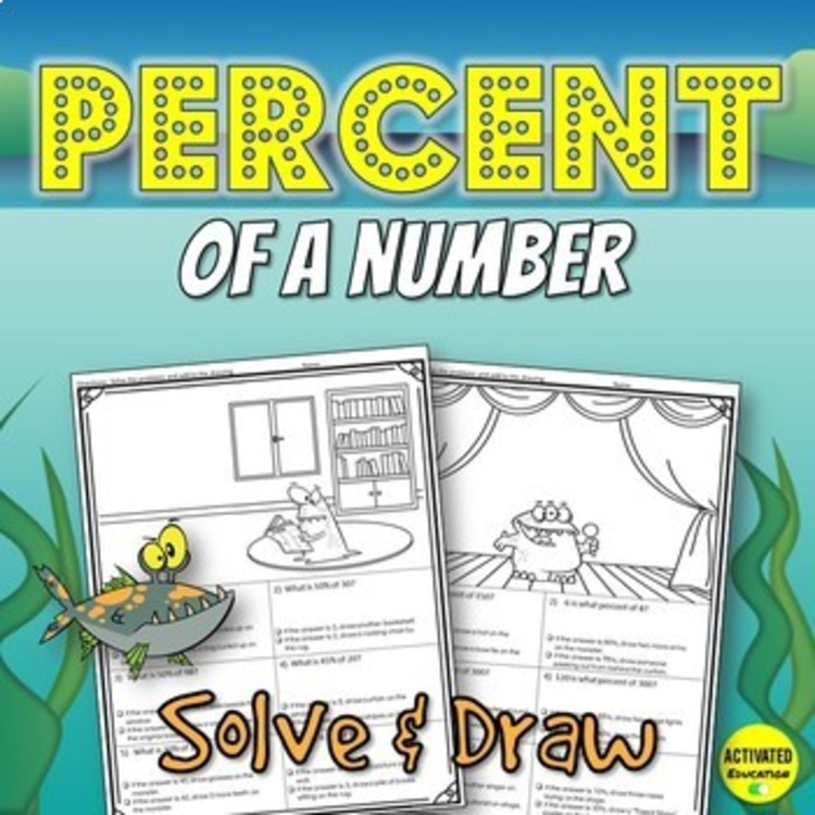 Percent of a Number Color by Answer