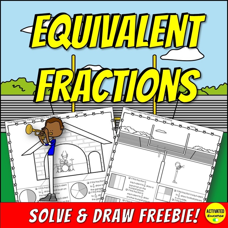 Equivalent Fractions Practice Color by Answer