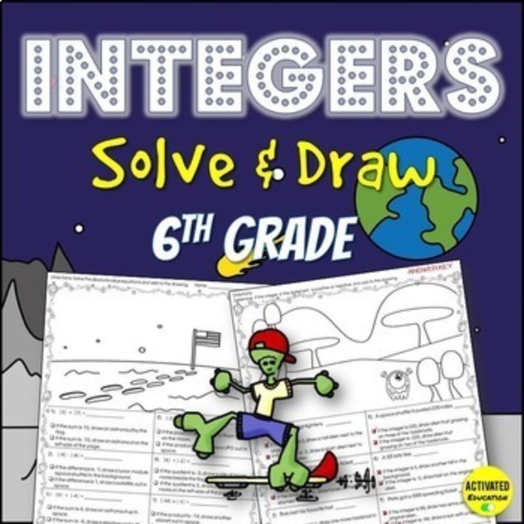 6th Grade Integer Solve & Draw | Integer & Rational Numbers Math Review