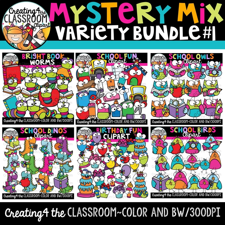 Mystery Mix Variety Bundle #1 - Creating4 the Classroom Clipart