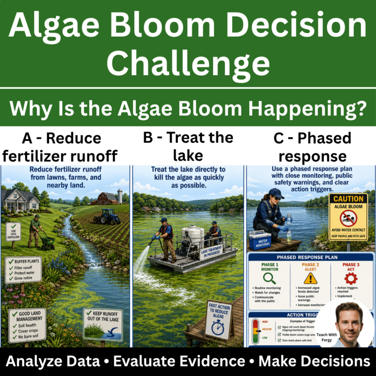 Algae Bloom Ecology Decision Challenge | Nutrient Pollution, Fertilizer Runoff