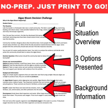 Algae Bloom Ecology Decision Challenge | Nutrient Pollution, Fertilizer Runoff, image 2