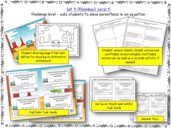 Order of Operations Task Cards & Worksheets Bundle | PEMDAS Practice & Review, image 2