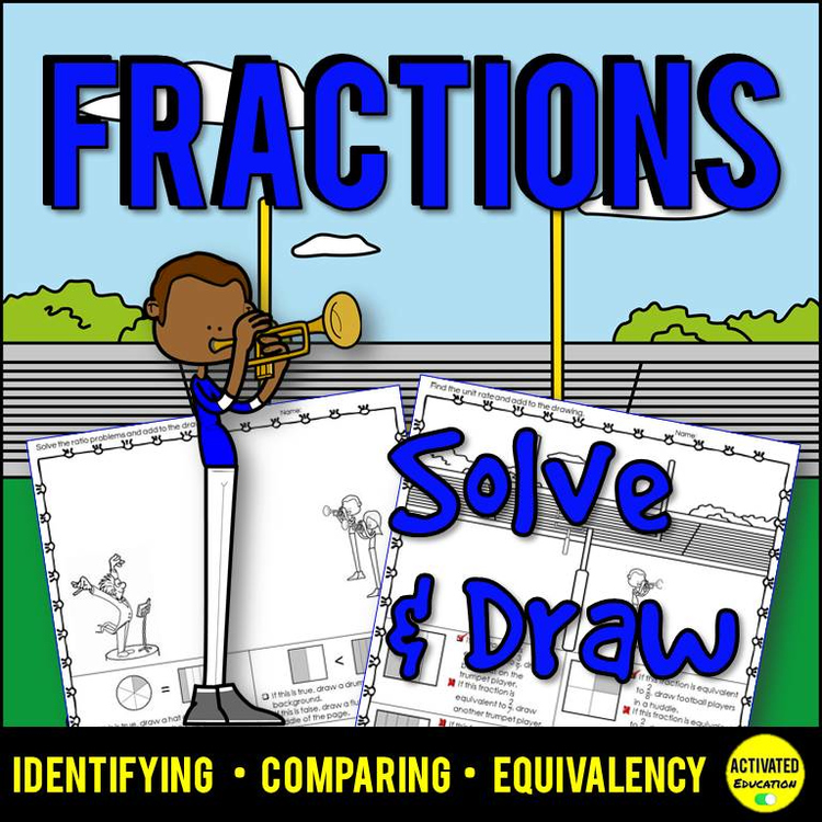 Understanding Fractions Color by Answer | Creative Math Art Activity