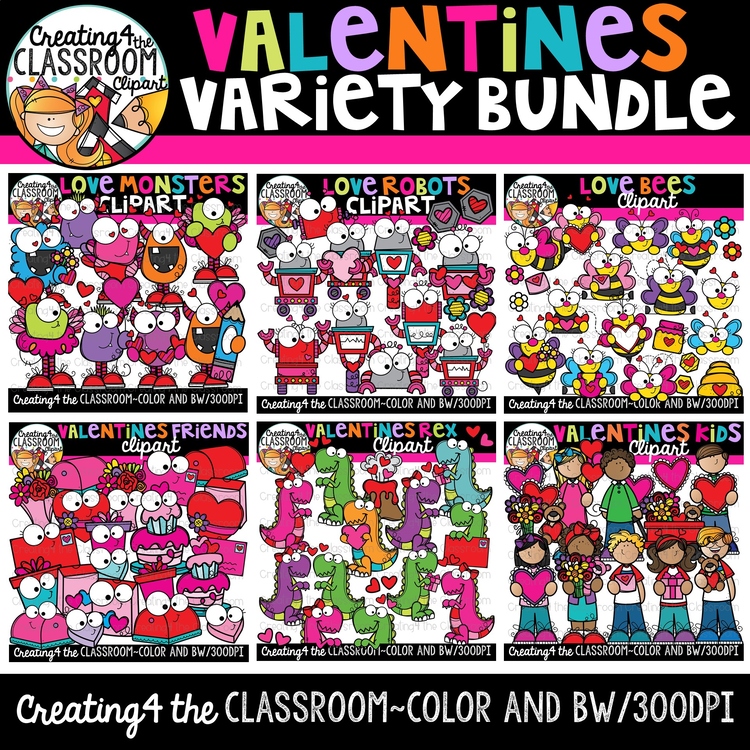 Valentine’s Variety Clipart Bundle- Valentines Day Clipart