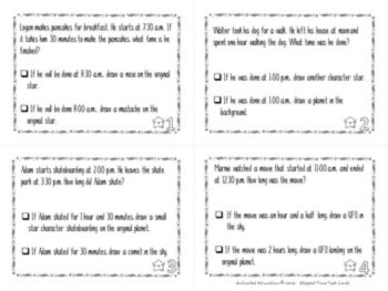 Elapsed Time Color by Answer Task Cards, image 4