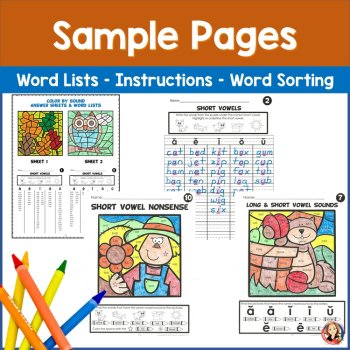 Fall Coloring Pages and Color by Sound Activities for Phonemic Awareness, image 4