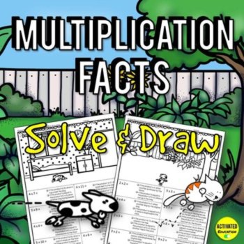 Multiplication & Division Facts Solve & Draw Bundle | Math Fact Practice, image 2