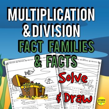 Multiplication & Division Facts Solve & Draw Bundle | Math Fact Practice, image 4