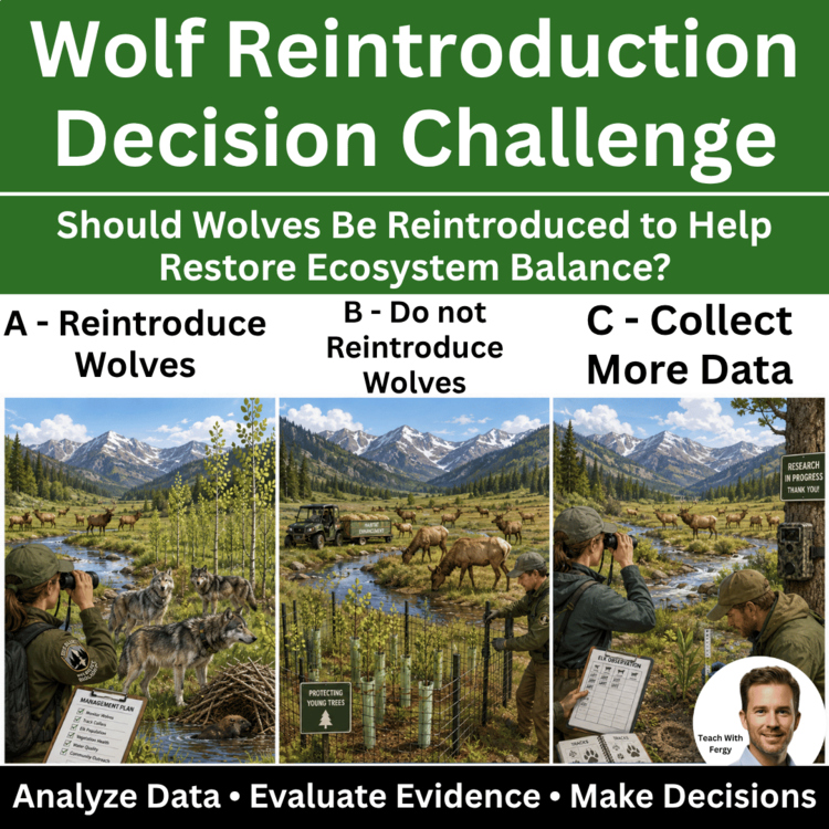 Wolf Reintroduction Ecology Decision Challenge Activity | Population Dynamics