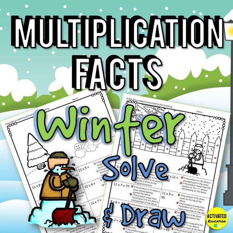 Winter Math: Multiplication Facts