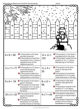 Winter Math: Multiplication Facts, image 4