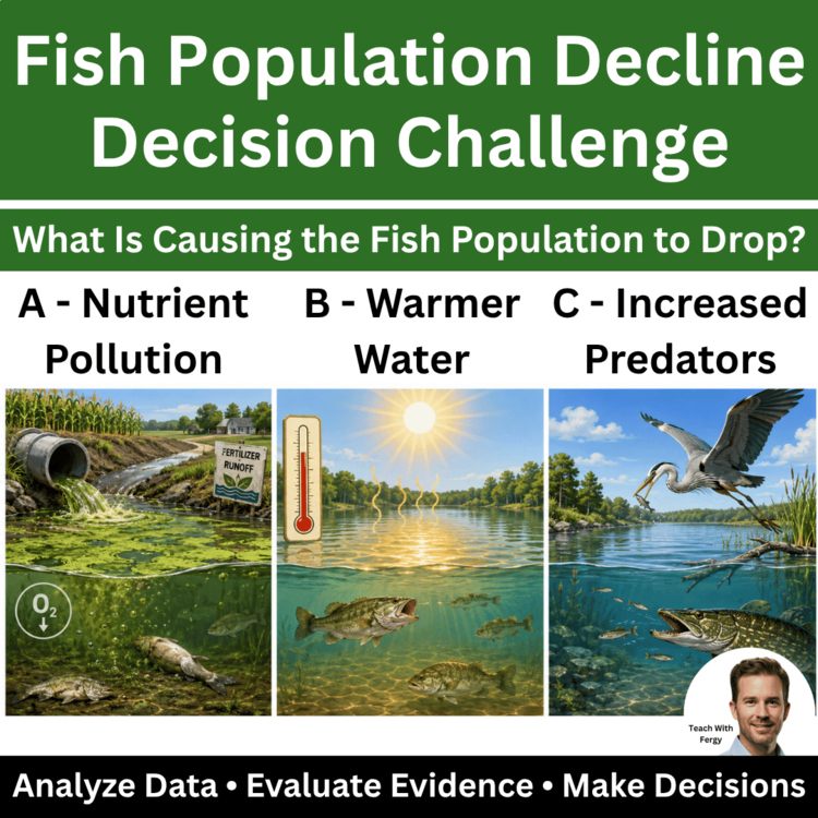 Fish Population Decline Ecology Decision Challenge Activity | Population Dynamic