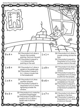 Halloween Multiplication Facts, image 2