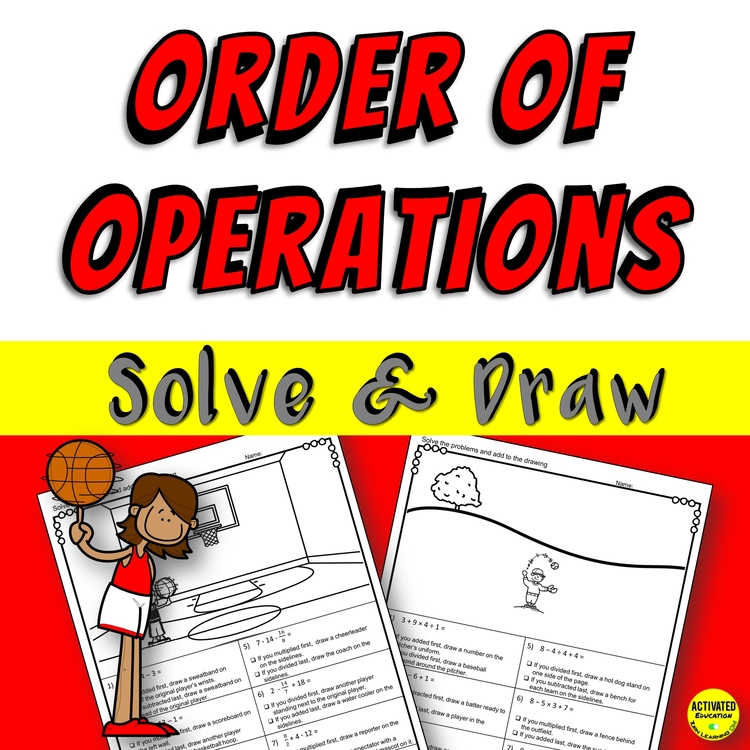 Order of Operations Color by Answer | PEMDAS Math Worksheets | No Prep Practice